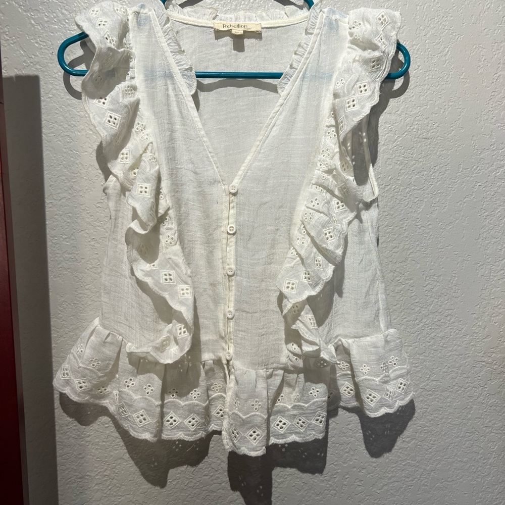 Rebellion cream blouse size M